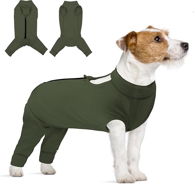 KOESON Dog Surgery Recovery Suit for Back Legs, Strechy Dog Recovery Shirt with Rear Leg Sleeves, Soft Leg Sleeve to Stop Licking for Female Male Dogs, Pet Surgery Onesie for Hind Leg Wound Care