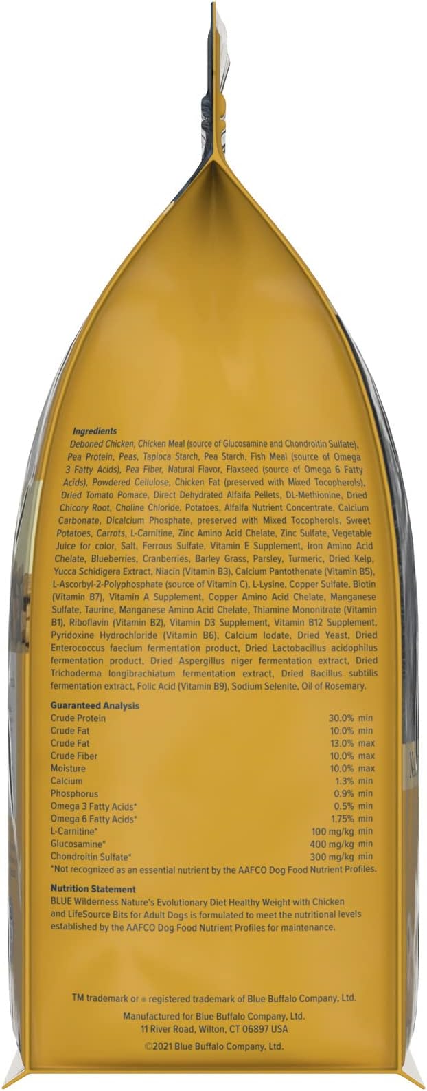 Blue Buffalo Wilderness High Protein, Natural Adult Healthy Weight Dry Dog Food, Chicken 4.5-lb