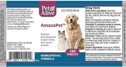 PetAlive Breathe Easy ComboPack for Pets - for Relief of Wheezing, Chest Discomfort, Colds and Respiratory Irritation