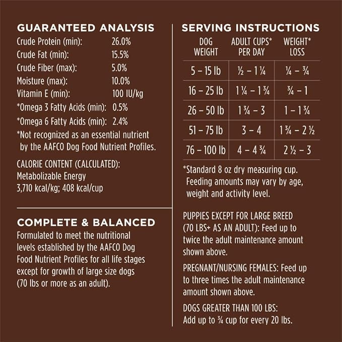 Instinct Be Natural, Natural Dry Dog Food, Raw Coated Kibble - Real Lamb & Oatmeal, 24 lb. Bag