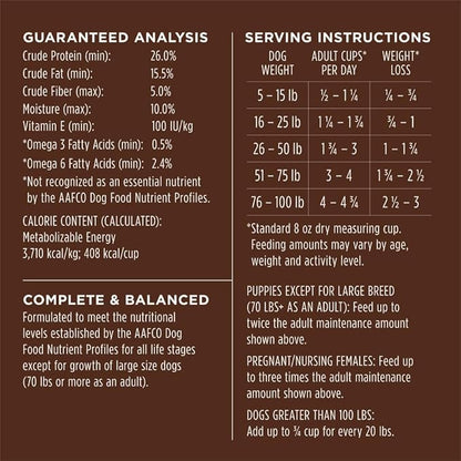 Instinct Be Natural, Natural Dry Dog Food, Raw Coated Kibble - Real Lamb & Oatmeal, 24 lb. Bag