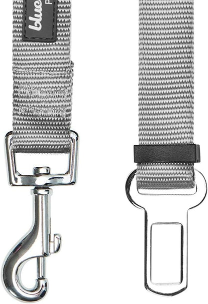 Blueberry Pet Dog Leash Puppy Essentials Seat Belt Tether for Dogs Cats, Gray, Heavy Duty Dog Leashes for Large Dogs - Safety for Pet Parents, Road Trip Enthusiasts, 2"x27.5"