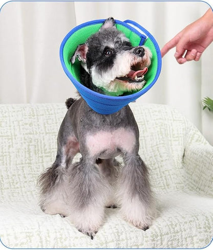 Soft Dog Cone Collar Alternative, Adjustable E-Collar for Surgery Recovery & Wound Protection. Comfy Elizabethan Cone for All Pets. (Blue, XXS (Fit Under 3.3 lbDog & 4.4 lb Cat))