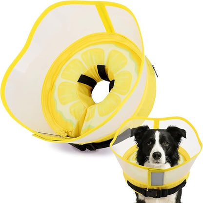 Soft Dog Cone Collar, Inflatable Cones Alternative After Surgery with Anti-Lick Shield, for Large/Medium/Small Dogs to Stop Licking, Elizabethan Neck Ecollars of Shame, Comfy Pillow E Recovery