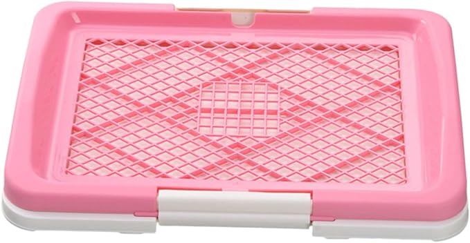 balacoo Training Dog Toilet Tray Small Flat Design for Easy Potty Training Material for Indoor Use Convenient Pet Accessory Macaron Pink