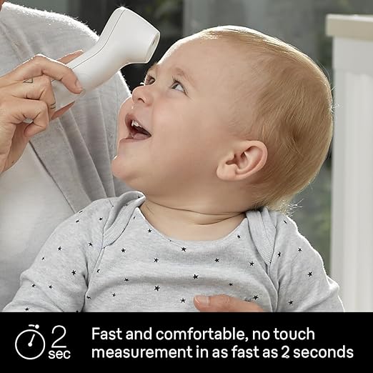 Braun No Touch 3-in-1 Thermometer for Adults, Kids, Babies, Measure Forehead, Liquid, Food Temps, Adult & Baby Thermometer, Professional Accuracy, Color Coded Fever Guidance