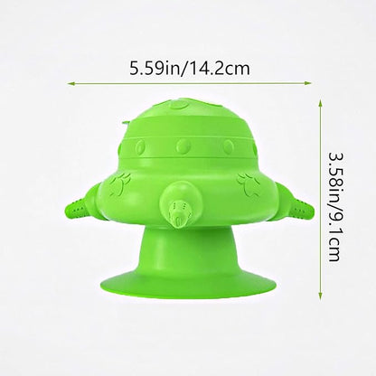 Puppy Nipple Feeder, Kitten Nursing Milk Bowl, Bubble Silicone Milk Feeder, Dog Nurser Bottle with Base, Pacifiers Feeding Station for Multiple Puppies Kittens Rabbits (Green)