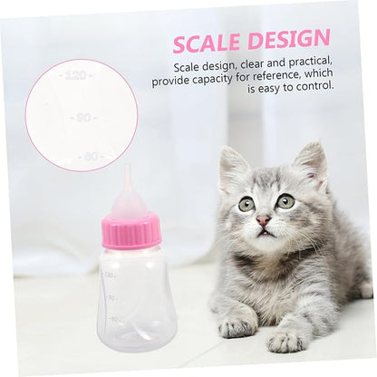 VANZACK 2pcs Dog Rabbit Cat Feeder Small Pet Nursing Bottles Scale Design for Kitten Replacement Milk