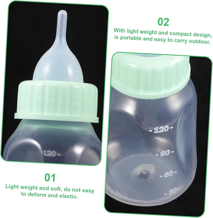 Pet Nursing Bottle Set Squeeze Milk Bottle for Puppies and Kittens Durable and Lightweight Feeding Safe Design for Small Pets