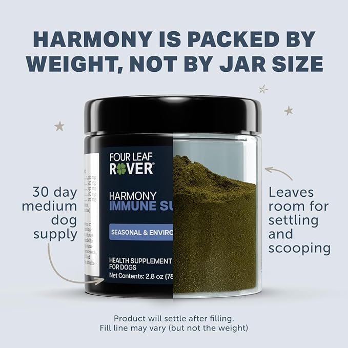 Harmony - Skin & Coat Supplement with Quercetin for Dogs - Balanced Histamine Support for Seasonal and Environmental Allergies - Veterinarian Formulated
