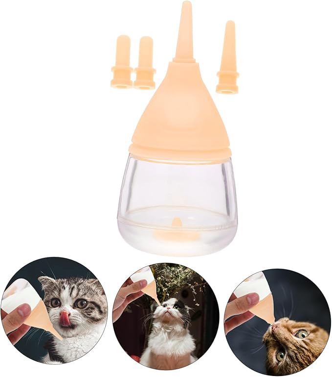 ORFOFE Newborn Pet Nursing Bottle Flow Puppy and Kitten Feeding Milk Bottle for Safe and Easy Feeding Durable Materials for Long-Lasting Use Yellow