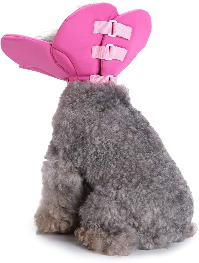 Elizabethan Collar, Soft & Waterproof Grooming Recovery Protective Adjustable Collar for Puppy & Small Medium Dogs (M Neck: 11-13in, Purple)