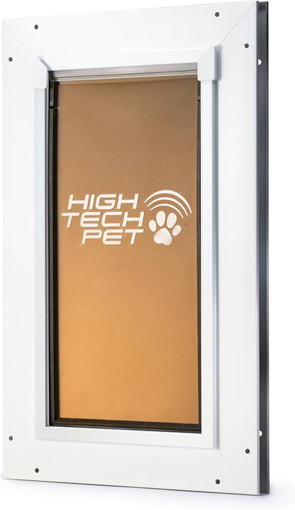 DuraFlex Heavy-Duty Aluminum Frame Pet Door for Large-Sized Dogs (10.5” X 21.25” Pet Opening) by High Tech Pet - Easy Installation Dog Door, Wall Mount, Air Tight, Security Panel - AF-3-LW