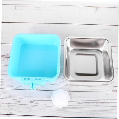 Milisten Pet Feeder Fixed Stainless Steel Bowl Dog and Cat Easy Wash Pet Supplies Large Dog Feeder