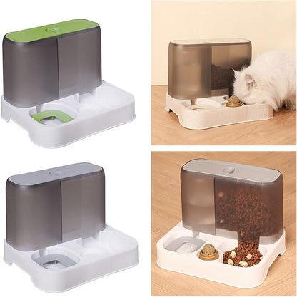 Practical Dogs Water Food Bowl Dispenser for Pet Lovely 2 in 1 Feeder Container Dispenser