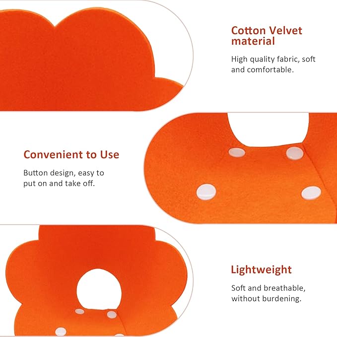 Pet Cone Collar, 3 PCS Cute Sunflower Shape Surgery Recovery Elizabethan Collars Adjustable Cone After Surgery Neck Collar for Cats and Dogs, Yellow and Pink and Orange