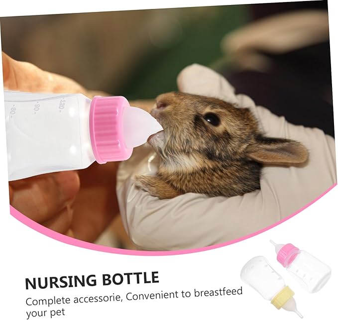 2pcs Cat Milk Bottle for Kitten Feeding Kitten Nursing Bottles Pet Feeder Pacifier Container