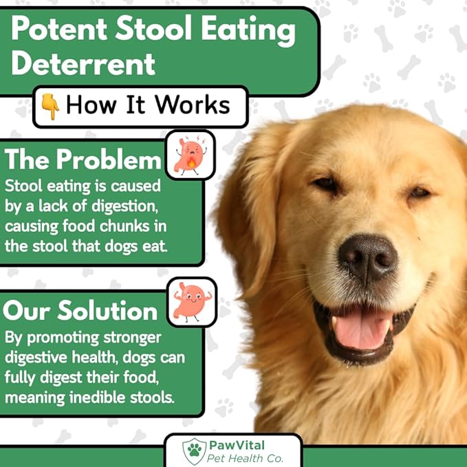 No Poo Chews for Dogs – Coprophagia Stool Eating Deterrent – Stop Eating Poop Supplement with Probiotics, Enzymes & Breath Aid – 100% Natural Soft Chews Made with Real Chicken – 120 Ct