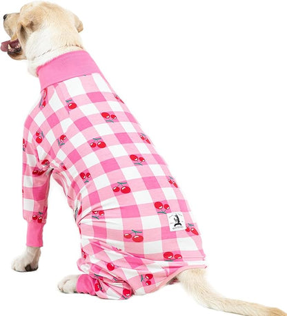 Pink Dog Recovery Suit Female Male for Dogs After Surgery Medium Large Dogs Onesie,Lightweight Dog Recovery Suit for Shedding Prevent Licking Surgical Wound,Dog Pajamas Pjs,Full Belly