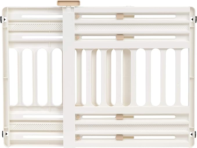 IRIS USA 24"-39" Dog Gate, Adjustable Indoor Pet Barrier, Pet Gate for Puppy, Small Dog, Cat, Easy Twist-to-Lock for Doorways & Stairs, Portable, Expandable, 25" Tall, 2-Pack, White