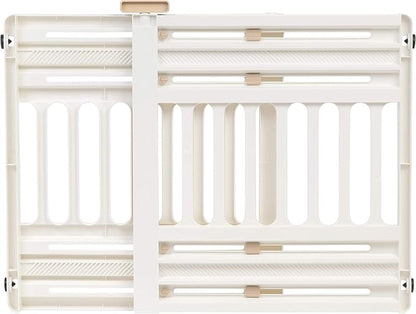 IRIS USA 24"-39" Dog Gate, Adjustable Indoor Pet Barrier, Pet Gate for Puppy, Small Dog, Cat, Easy Twist-to-Lock for Doorways & Stairs, Portable, Expandable, 25" Tall, 2-Pack, White