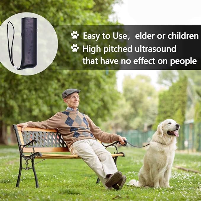 OYEFLY Handheld Dog Trainer, 3 in 1 with LED Flashlight,Bark Stopper Dog Trainer Devices Training Tool/Stop Barking(Black)