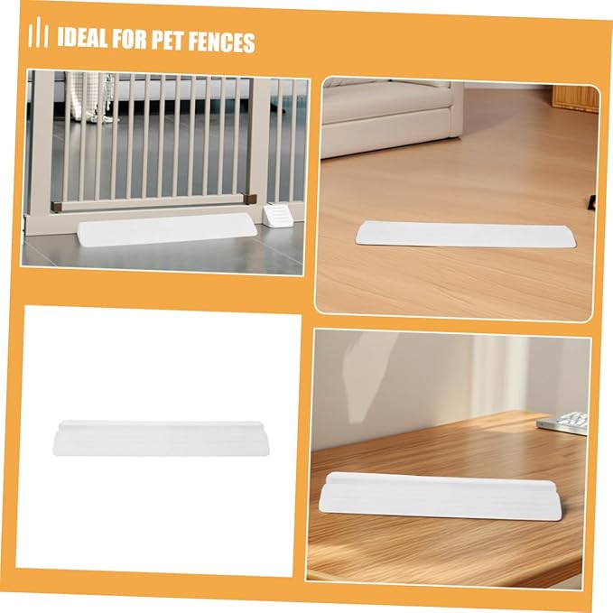 Yardwe 2Pcs Anti-Kick Pedal for Baby Gate Height Adjustment Ramp Floor Gap Bridge for Pets Safety Door Fixator White