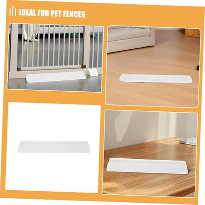 Yardwe 2Pcs Anti-Kick Pedal for Baby Gate Height Adjustment Ramp Floor Gap Bridge for Pets Safety Door Fixator White
