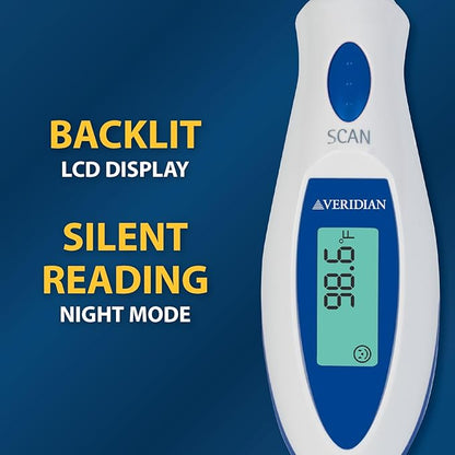 Veridian Tympanic Ear Thermometer Digital Display 09-340 1 Each