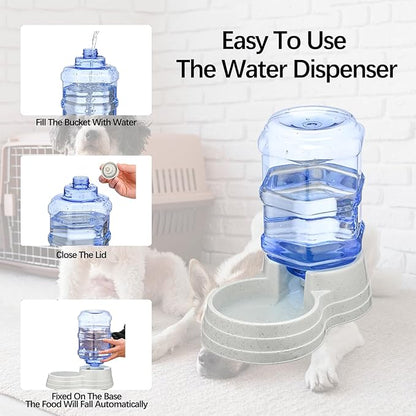 Large Dogs Water Dispenser Station,3 Gallon/11L Gravity Automatic Feeder, Dog Water Bowl Dispenser,Large Size Dog Drinking Fountain