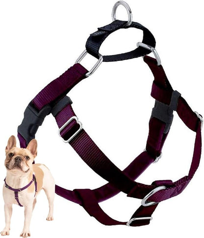 2 Hounds Design Freedom No Pull Dog Harness, Adjustable Harness, Easy Walking & Comfortable Control, Fits Small, Medium & Large Dogs, Solid Colors, Made in USA, 5/8" XS, Burgundy