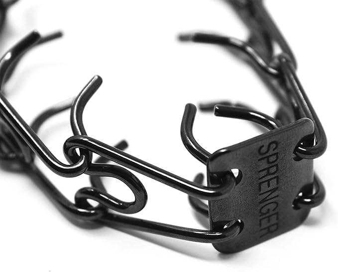 HS Herm. SPRENGER Germany Black Stainless Steel Prong Dog Training Collar Ultra-Plus Pet Pinch Collar No-Pull Collar for Dogs Anti Pull Training Collar Made in Germany 2.25mm x 16in Small
