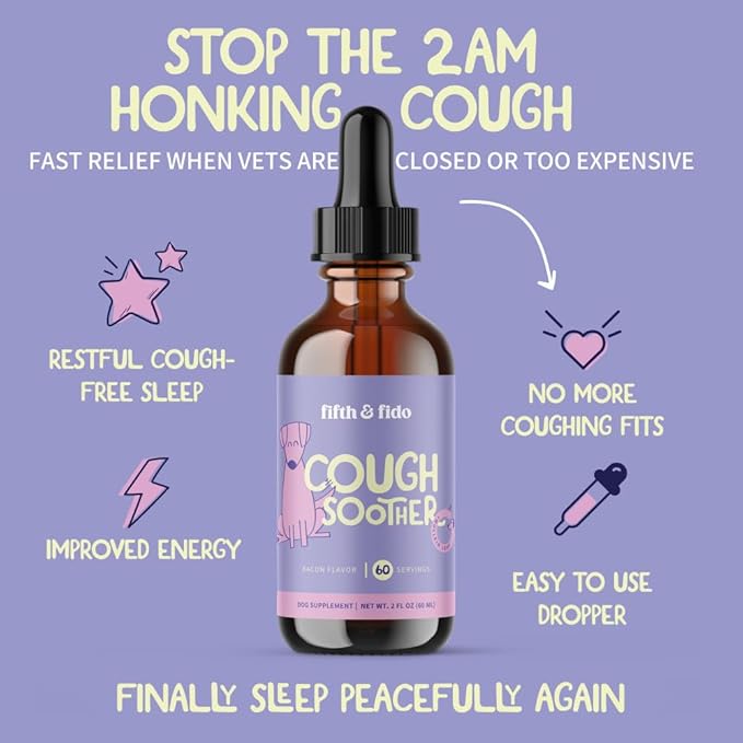 Dog Coughing Remedy - Kennel Cough - Dog Allergy Relief with Natural Formula - Liquid Drops for Fast Throat Soothing - Sneezing Relief for Dogs - Made in USA