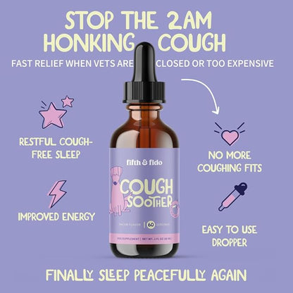 Dog Coughing Remedy - Kennel Cough - Dog Allergy Relief with Natural Formula - Liquid Drops for Fast Throat Soothing - Sneezing Relief for Dogs - Made in USA