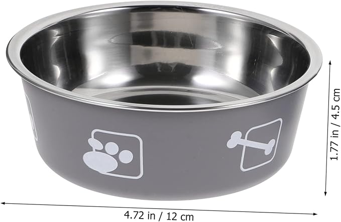TOYANDONA 2pcs Dog Feeder Water Bowl Portable Stainless Steel Pet Bowl for Easy Cleaning