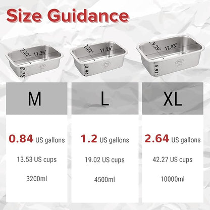 PEDAY 1.2 Gallon Large Dog Water Bowl, 18/8 Human Grade Stainless Steel - Silver Classic