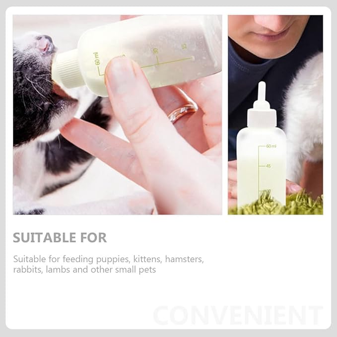 HEMOTON 1Set Small Pet Milk Bottle Reusable Nursing Bottles for Cats Kittens Puppies Small Animals Lightweight Durable Design for Easy Feeding at Home The Go