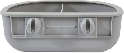 Petmate Double Diner Kennel Bowl, Gray, Small