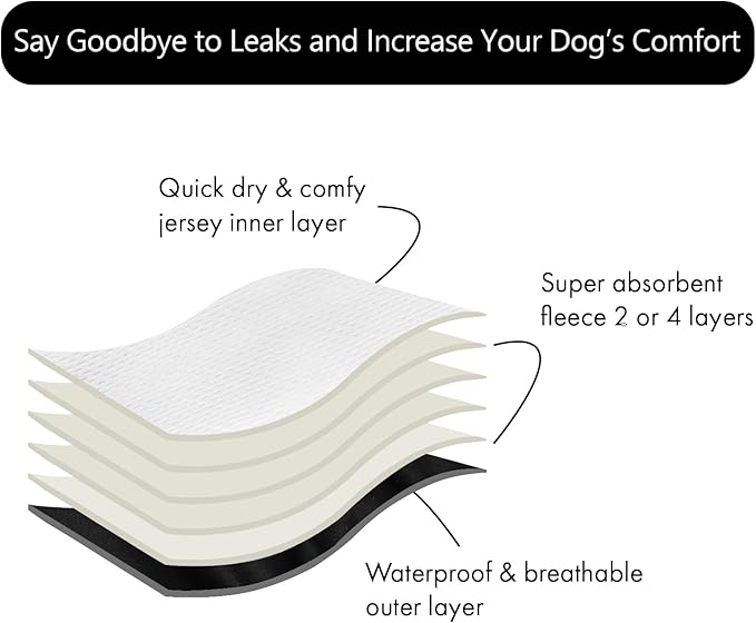 CuteBone Dog Diapers Female Washable Small Medium Large 3 Pack Reusable Doggie Diapers Puppy Period Pants for Doggy Heat Cycle Peeing