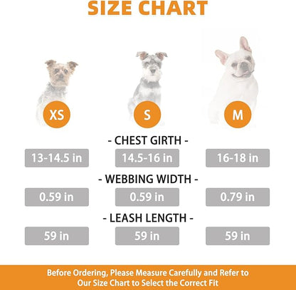 KOOLTAIL Small Dog Harness and Leash Set, Cute Pink Girl Puppy Harness, Step in No Pull Soft Mesh Pet Vest Harness Collar for Small Size Dogs Cats, Plaid Dog Halters for Outdoor Walking, Pink S