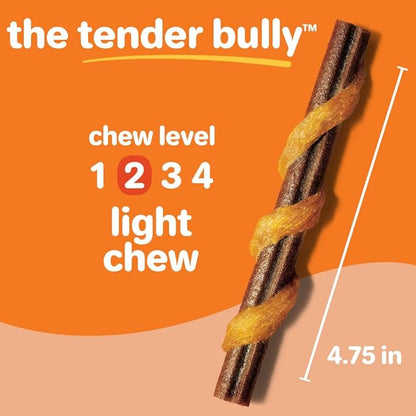 Hartz Oinkies Tender Bullies with Real Chicken Breast & Real Beef Bully Stick Flavor, Highly Digestible and Rawhide-Free, 20 Count