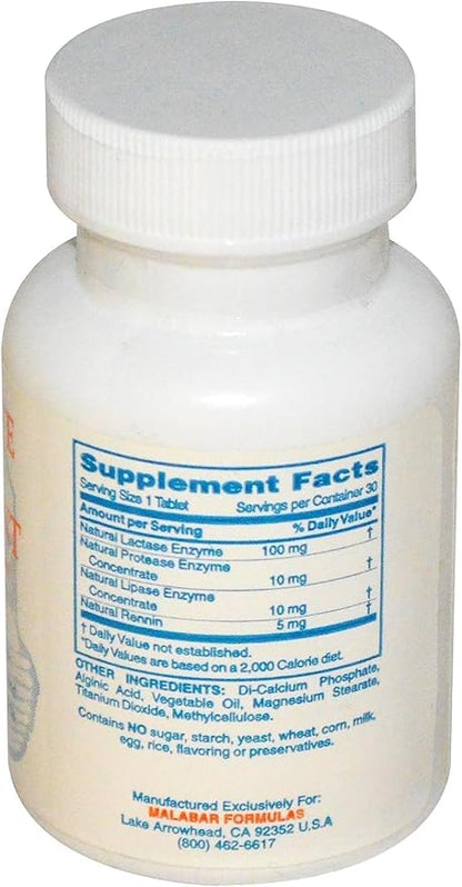 Malabar Complete Milk Digestant - 30 Tablets