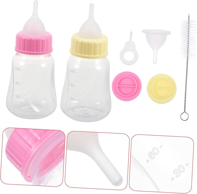 2pcs Cat Milk Bottle for Kitten Feeding Kitten Nursing Bottles Pet Feeder Pacifier Container