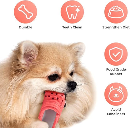 Dog Chew Toy,Durable Rubber Slipper Toy for Puppy,Dog Tough Toys for Pet Training and Cleaning Teeth,Interactive Puppy Toys Aggressive Chewers Small Meduium Breed (Color)