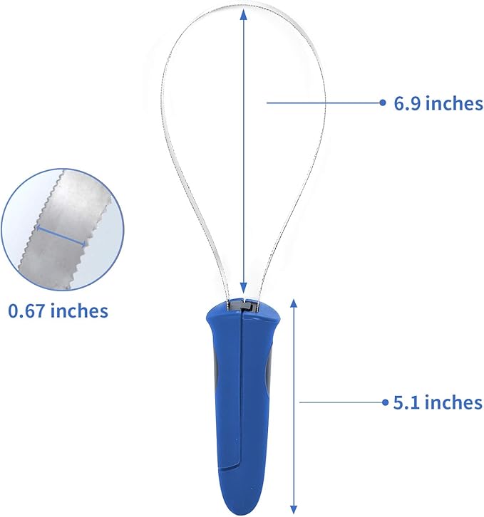 BOTH WINNERS Dual-Sided Shedding Blade with Stainless Steel Blade De-Shedding Tool for All Dog Coat Types- Soft Touch Grip (BLUE)