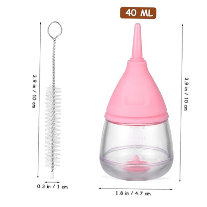 PET Nursing Bottle Set 6-Piece Puppy Milk Feeder Kitten Nursing Bottle with Replaceable Nipples for Newborn Pets Easy to Use Feeding Supplies