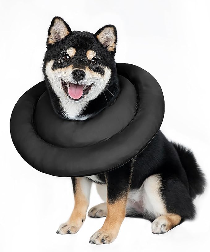 Comfortable Adjustable Soft Cone Alternative - Medium Dog & Cat Recovery Collar, Elizabethan Donut Collar, Different Sizes for Small, Medium & Large Pets