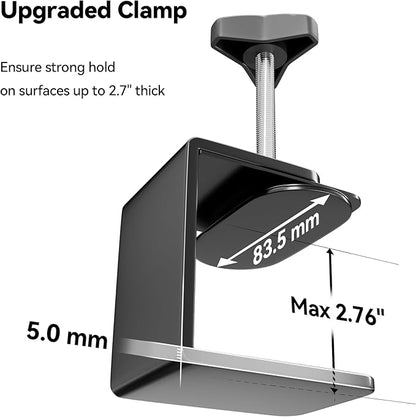 Foldable Dog Grooming Arm with Clamp: Adjustable Height 26"-40", Dog Grooming Table Arm with Hammock and No-Sit Holder, Grooming Restraint for Small Medium Dogs at Home or Salon