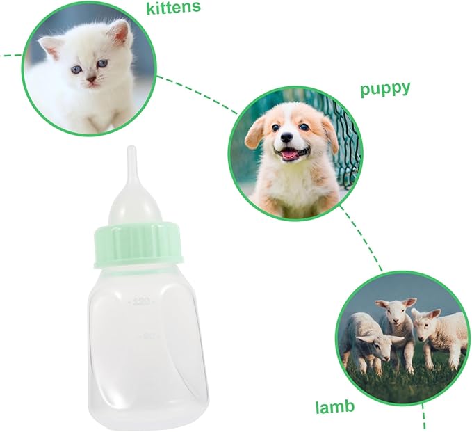 Reusable Small Pet Nursing Bottle Kit with Design Soft Nipple Ergonomic Grip for Kittens Puppies Hamsters and Small Animals Easy to Clean Feeder for Safe Milk Feeding