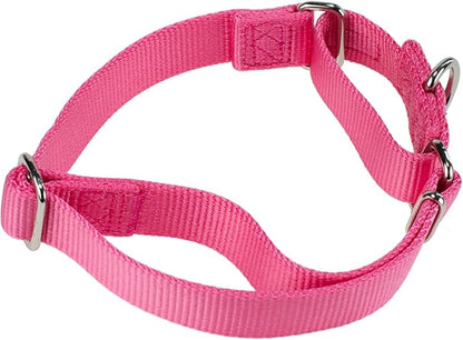 Hyhug Martingale Collar for Dogs Small Pink |Escape - Proof Heavy Duty Nylon Durable No Buckle, Ideal for Training & Daily Walks